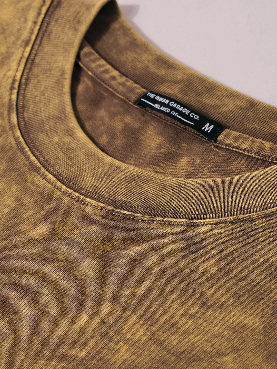 Men's Yellow Relaxed Fit Graphic Printed 240 GSM Street Wear T-Shirt