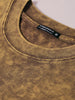 Men's Yellow Relaxed Fit Graphic Printed 240 GSM Street Wear T-Shirt