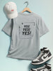 Men's Grey Relaxed Fit Graphic Printed 240 GSM Street Wear T-Shirt