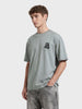 Men's Grey Relaxed Fit Graphic Printed 240 GSM Street Wear T-Shirt