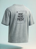 Men's Grey Relaxed Fit Graphic Printed 240 GSM Street Wear T-Shirt