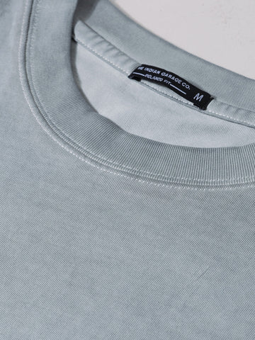 Men's Grey Relaxed Fit Graphic Printed 240 GSM Street Wear T-Shirt