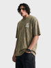 Men's Green Relaxed Fit Graphic Printed 240 GSM Street Wear T-Shirt