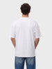 Men's White Relaxed Fit Graphic Printed 240 GSM Street Wear T-Shirt