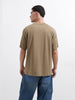 Men's Green Relaxed Fit Graphic Street Wear T-Shirt