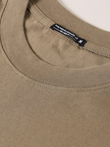 Men's Green Relaxed Fit Graphic Street Wear T-Shirt