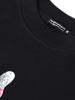 Men's Black Relaxed Fit Graphic Street Wear T-Shirt