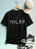 Men's Black Relaxed Fit Graphic Printed 240 GSM Street Wear T-Shirt