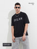 Men's Black Relaxed Fit Graphic Printed 240 GSM Street Wear T-Shirt