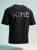 Men's Black Relaxed Fit Graphic Printed 240 GSM Street Wear T-Shirt
