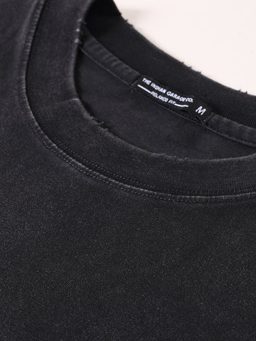 Men's Black Relaxed Fit Graphic Street Wear T-Shirt