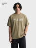 Men's Green Relaxed Fit Graphic Printed 240 GSM Street Wear T-Shirt