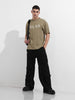 Men's Green Relaxed Fit Graphic Street Wear T-Shirt