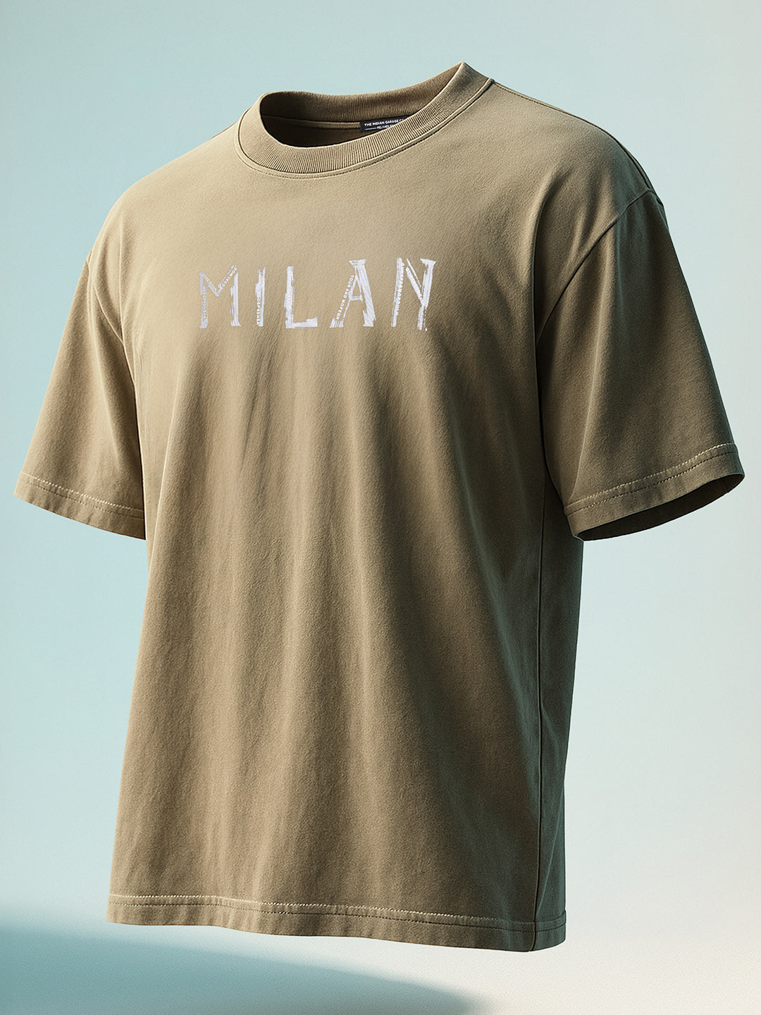 Men's Green Relaxed Fit Graphic Printed 240 GSM Street Wear T-Shirt