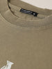 Men's Green Relaxed Fit Graphic Street Wear T-Shirt