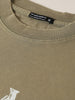 Men's Green Relaxed Fit Graphic Printed 240 GSM Street Wear T-Shirt