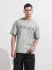 Men's Grey Relaxed Fit Graphic Street Wear T-Shirt
