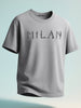 Men's Grey Relaxed Fit Graphic Printed 240 GSM Street Wear T-Shirt