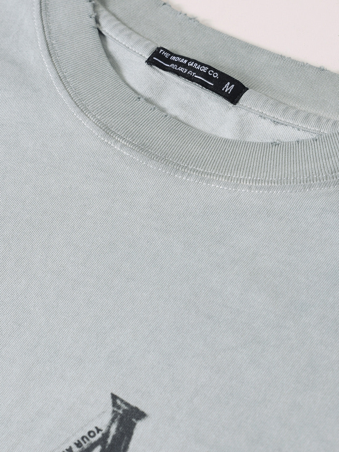 Men's Grey Relaxed Fit Graphic Street Wear T-Shirt