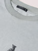 Men's Grey Relaxed Fit Graphic Street Wear T-Shirt