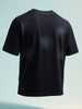 Men's Black Relaxed Fit Graphic Printed 240 GSM Street Wear T-Shirt