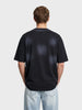 Men's Black Relaxed Fit Graphic Printed 240 GSM Street Wear T-Shirt
