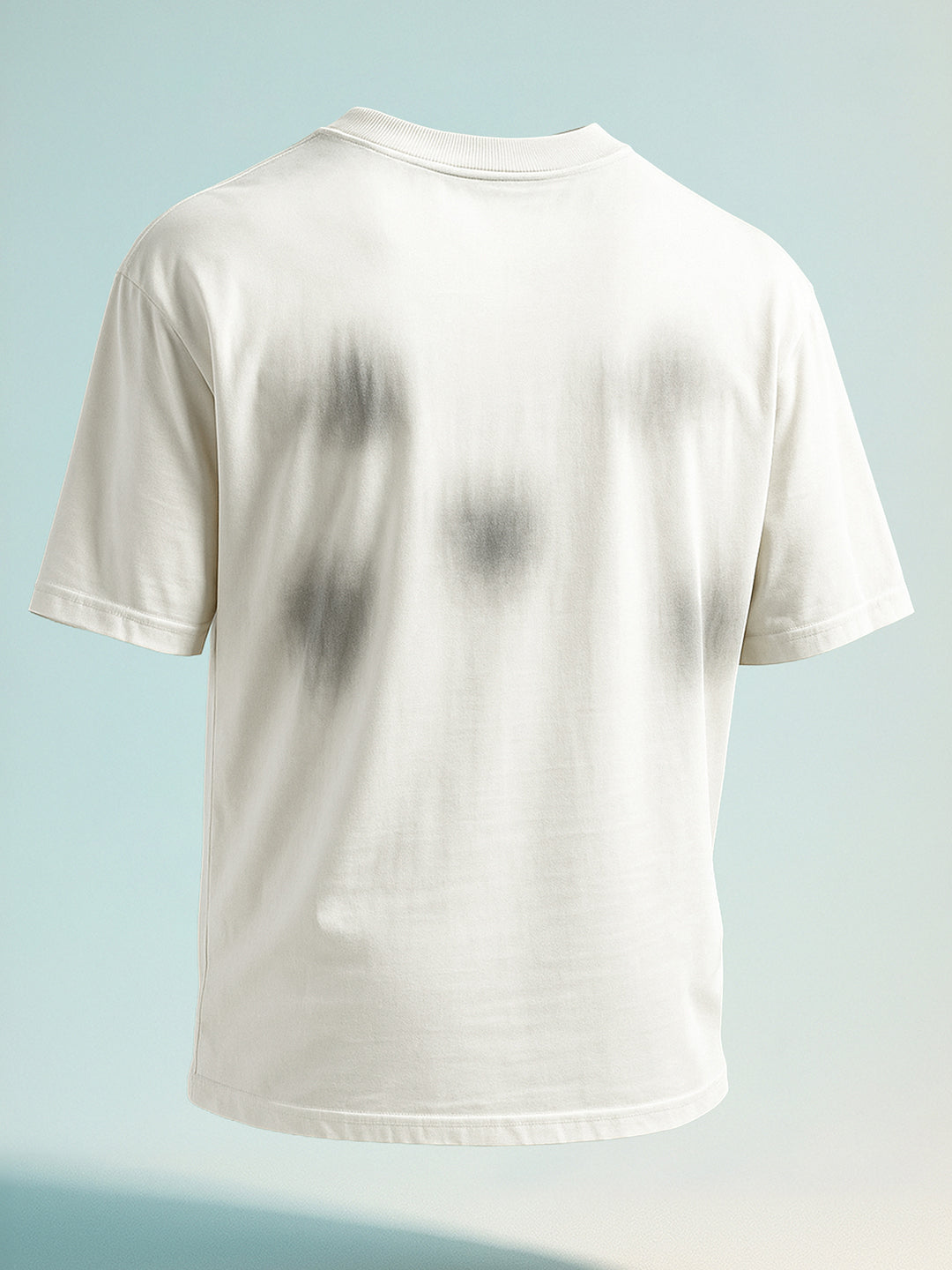 Men's Cream Relaxed Fit Graphic Printed 240 GSM Street Wear T-Shirt