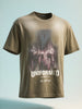 Men's Green Relaxed Fit Graphic Printed 240 GSM Street Wear T-Shirt