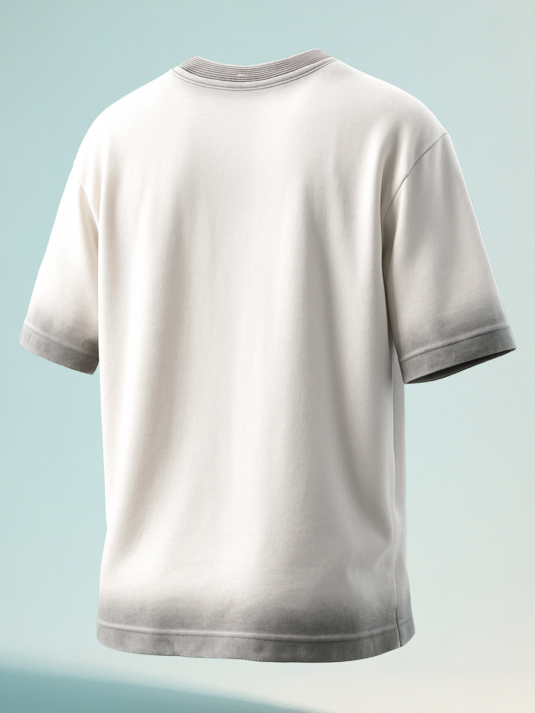 Men's Cream Relaxed Fit Graphic Printed 240 GSM Street Wear T-Shirt