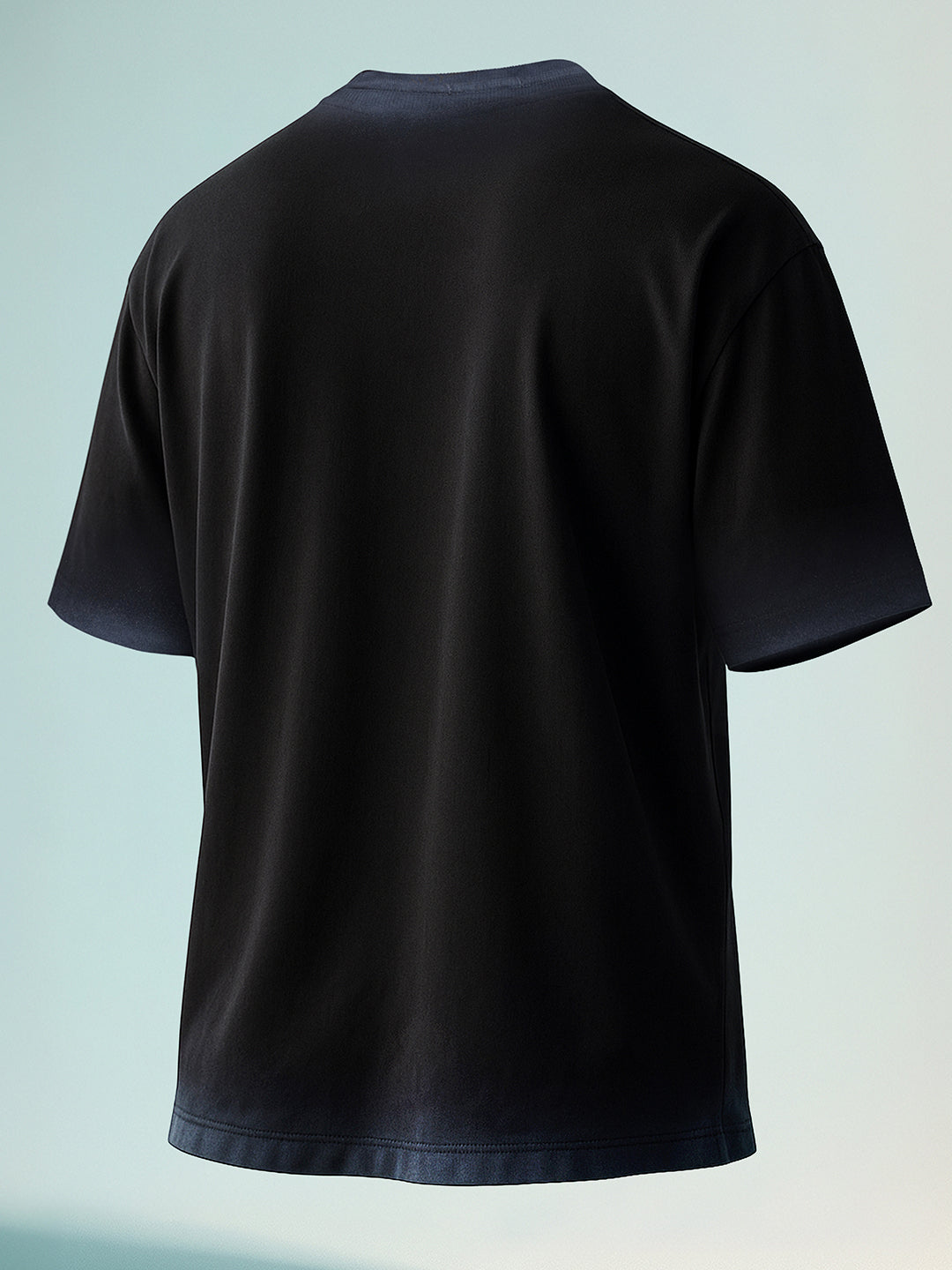 Men's Black Relaxed Fit Graphic Printed 240 GSM Street Wear T-Shirt