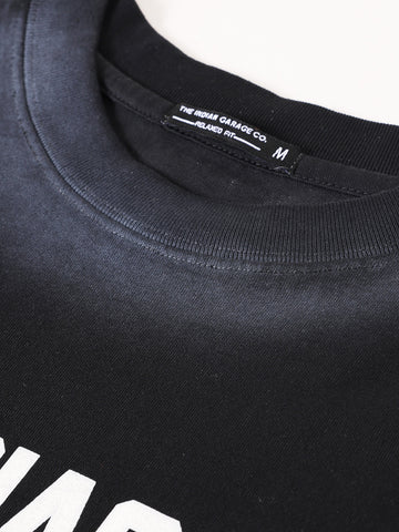Men's Black Relaxed Fit Graphic Printed 240 GSM Street Wear T-Shirt