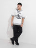 Men's Cream Relaxed Fit Graphic Printed 240 GSM Street Wear T-Shirt