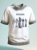 Men's Cream Relaxed Fit Graphic Printed 240 GSM Street Wear T-Shirt
