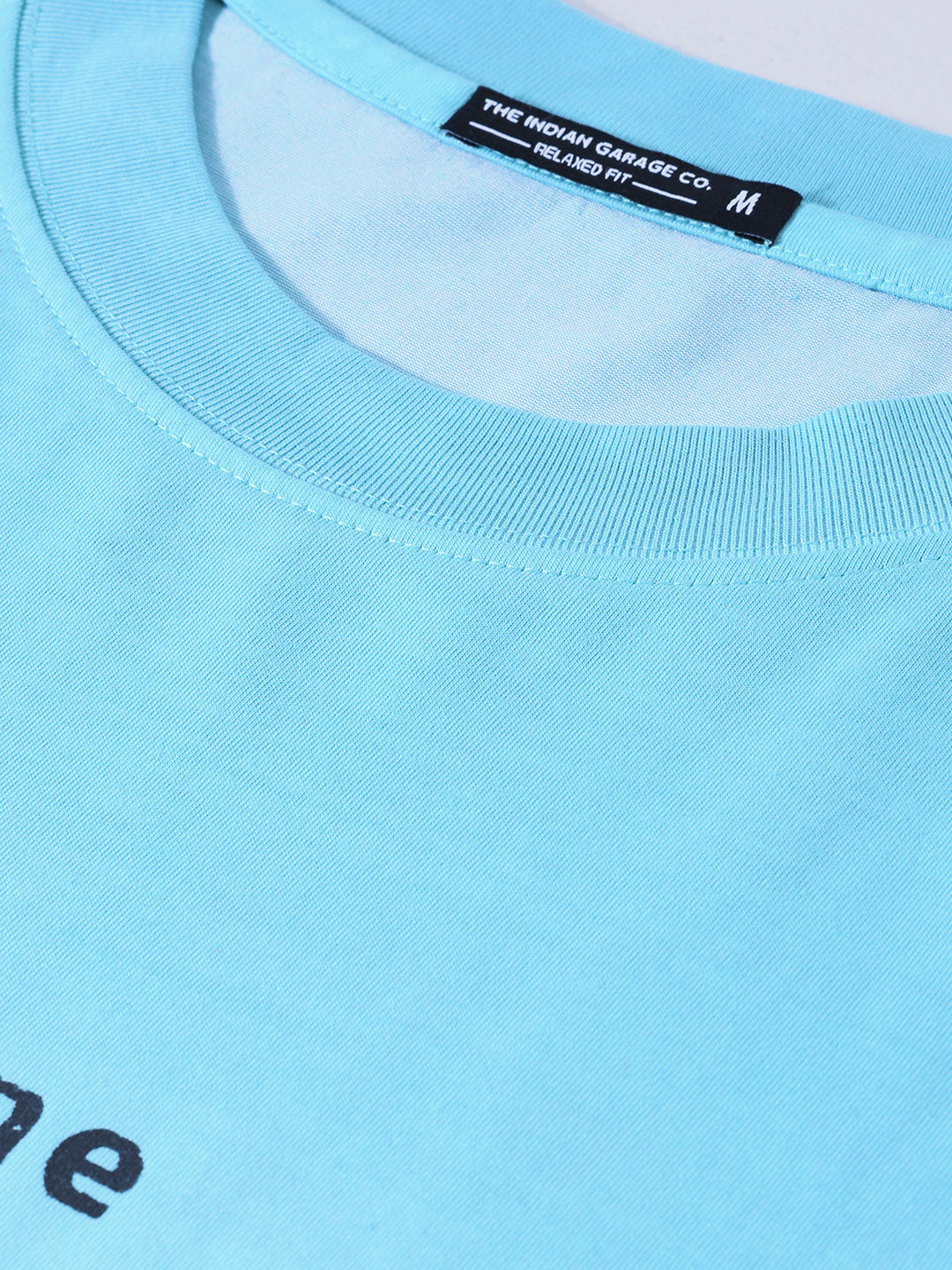Men's Blue Relaxed Fit Printed Street Wear T-Shirt