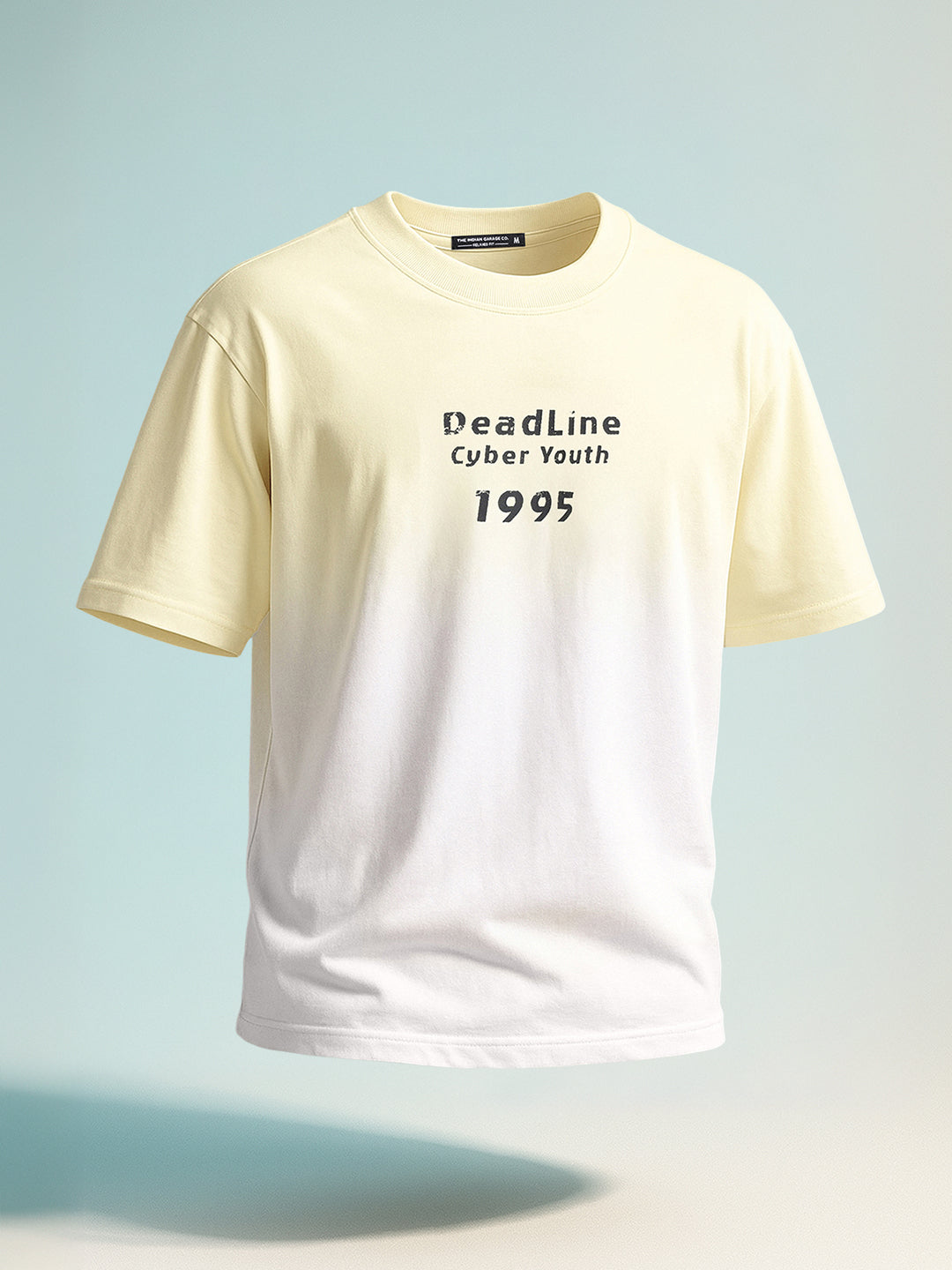 Men's Yellow Relaxed Fit Printed 240 GSM Street Wear T-Shirt