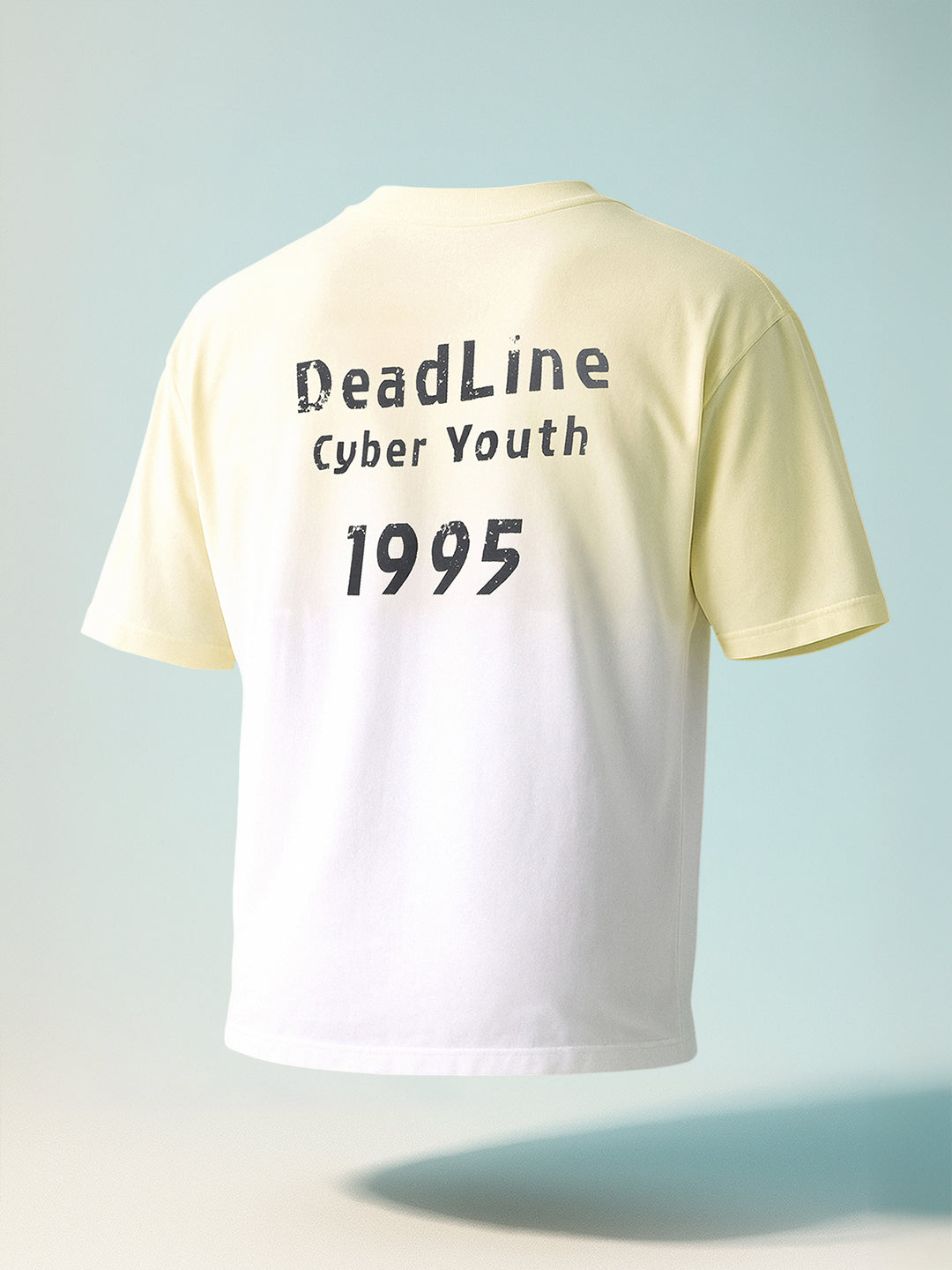 Men's Yellow Relaxed Fit Printed 240 GSM Street Wear T-Shirt