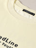 Men's Yellow Relaxed Fit Printed Street Wear T-Shirt
