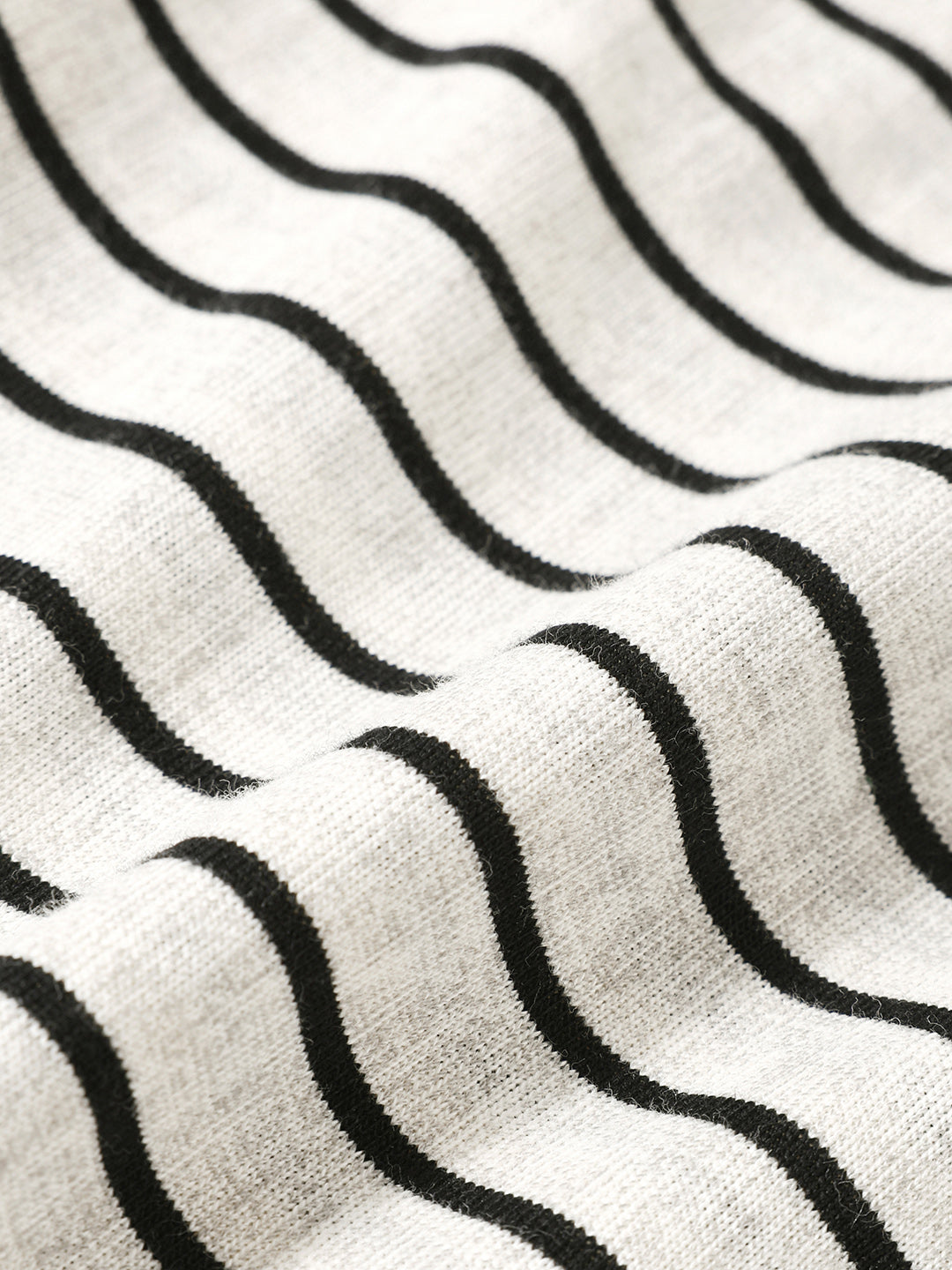 Men's Grey Relaxed Fit Striped Street Wear T-Shirt