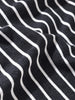 Men's Black Relaxed Fit Striped Street Wear T-Shirt