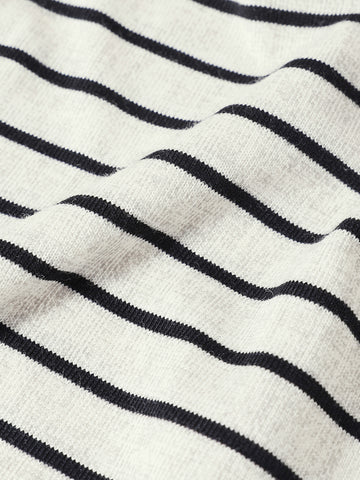 Men's Grey Relaxed Fit Striped Street Wear T-Shirt