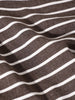 Men's Brown Relaxed Fit Striped Street Wear T-Shirt