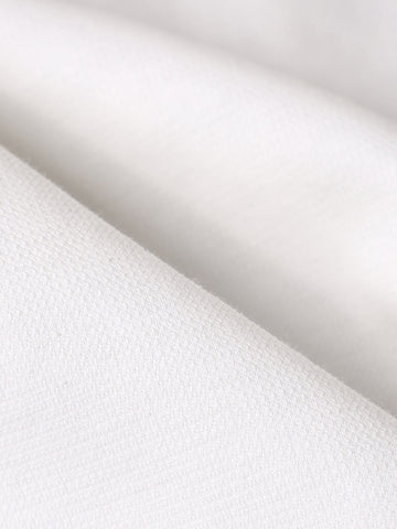 Men's White Relaxed Fit Embroided Street Wear T-Shirt