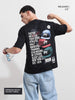 Men's Black Relaxed Fit Embroided 240 GSM Street Wear T-Shirt