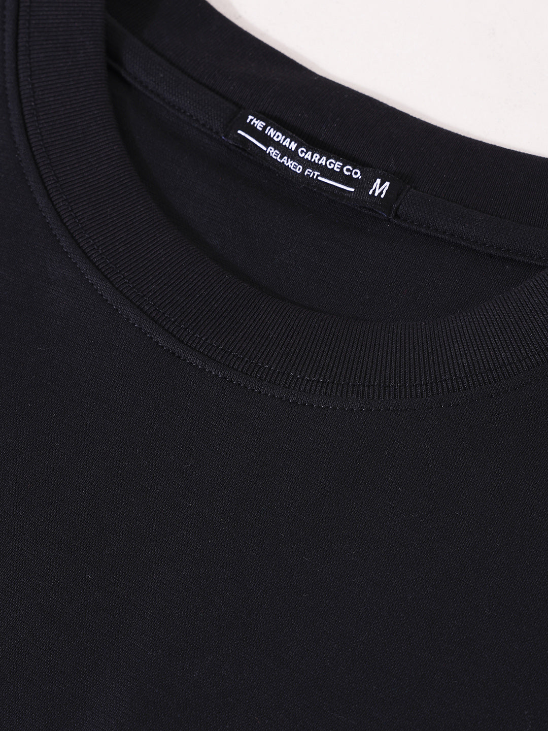 Men's Black Relaxed Fit Embroided Street Wear T-Shirt