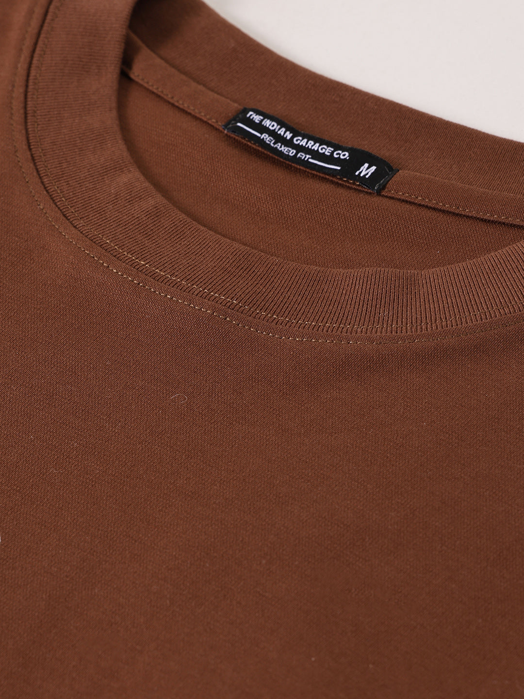 Men's Brown Relaxed Fit Printed Street Wear T-Shirt