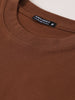 Men's Brown Relaxed Fit Printed Street Wear T-Shirt