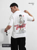 Men's White Relaxed Fit Embroided 240 GSM Street Wear T-Shirt