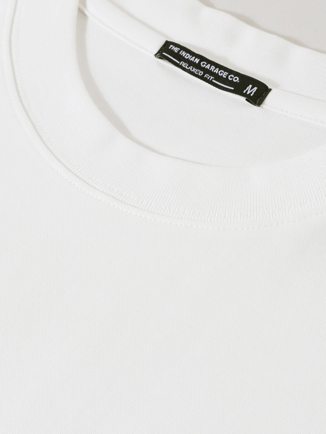 Men's White Relaxed Fit Embroided Street Wear T-Shirt
