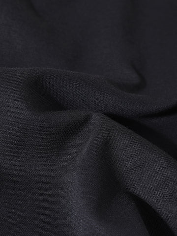 Men's Black Relaxed Fit Embroided Street Wear T-Shirt