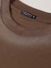 Men's Brown Relaxed Fit Graphic Street Wear T-Shirt